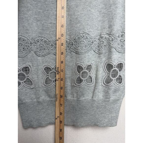 Anthropology Women’s Button Up Cardigan Sweater Gray Cotton Blend NWT Sz M - Picture 14 of 14